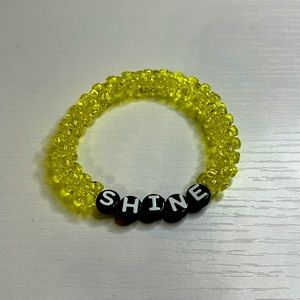 Yellow “Shine” Custom Bead Bracelet